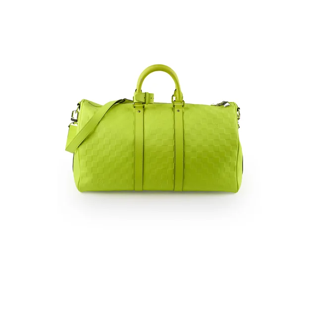 Louis Vuitton Keepall 45 Florescent Yellow in Yellow Leather from The Purse Affair
