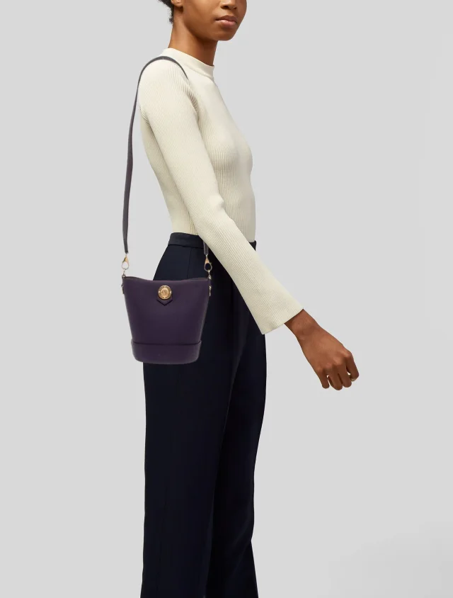 Moynat Bucket Bag Shoulder in blue|purple Leather from The RealReal, photo 2 of 6