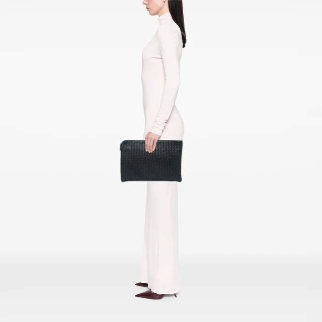Gray Bottega Veneta Nappa Intrecciato Clutch in Grey Nappa leather from Designer Revival, photo 2 of 2