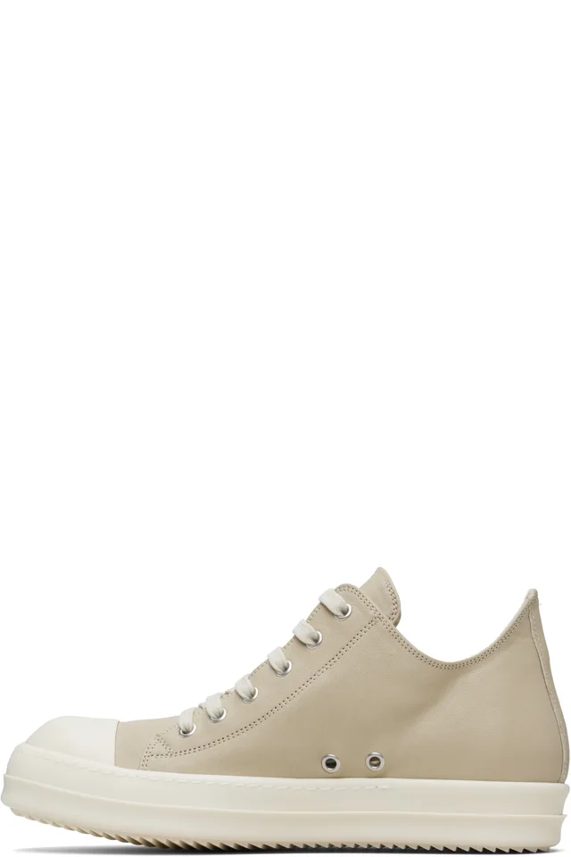 Rick Owens Off-White Temple Low Sneaks Sneakers, photo 3 of 5 from SSENSE