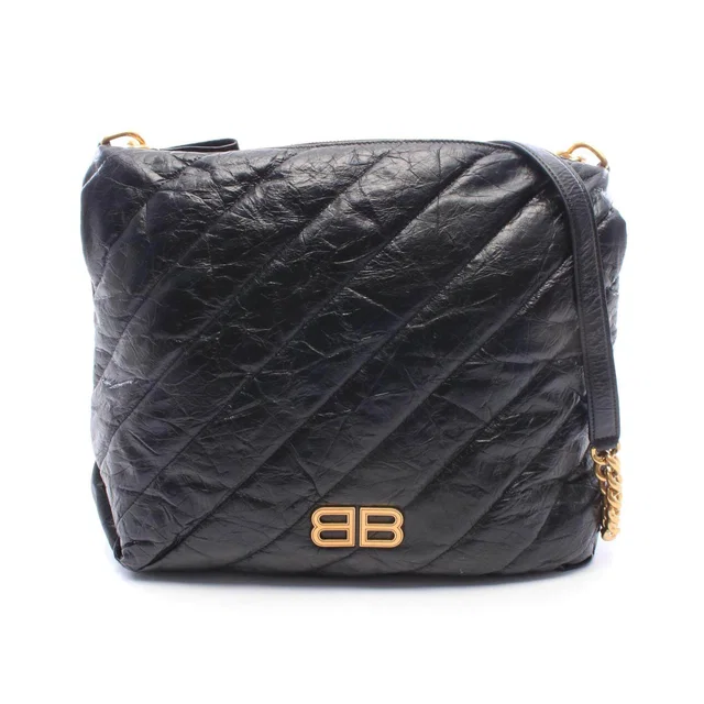 Balenciaga Crush Leather Shoulder Bag in Leather from LuxUness