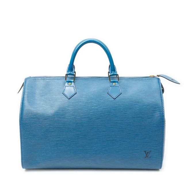Louis Vuitton Speedy Blue Epi Handbag in Blue from The Reluxe