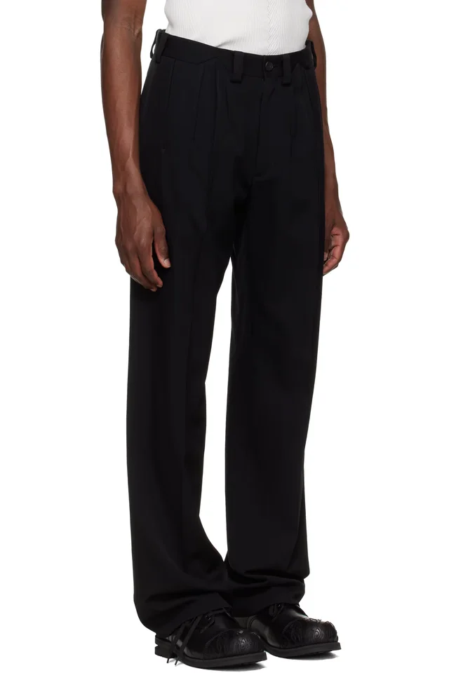 Kiko Kostadinov Black Csomor Trousers, photo 2 of 4 from SSENSE
