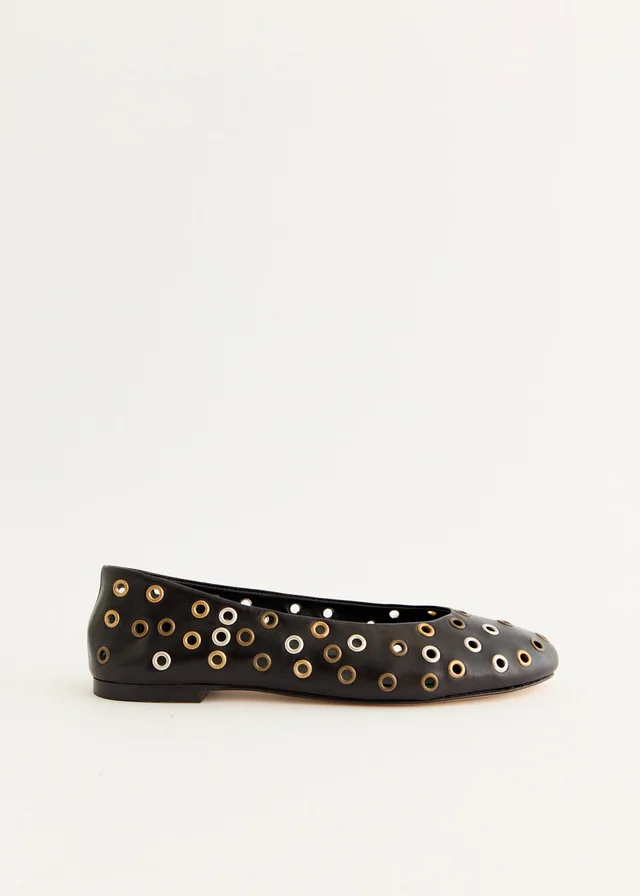 Gimaguas Bailarina Eyelets Flats in Black from Incu, photo 1 of 1