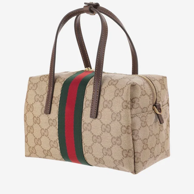 Gucci Gg Monogram Coated Canvas Shoulder Bag — Beige Cotton in Beige Coated canvas from HEWI