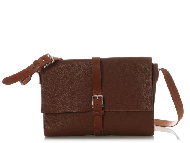 Hermès Sable Fjord Étrivière Messenger Bag in Beige Leather from Ann's Fabulous Finds