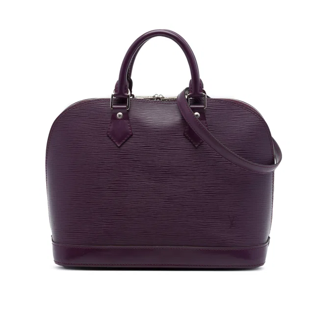 Purple Louis Vuitton Epi Alma PM Satchel in Purple Leather from Designer Revival