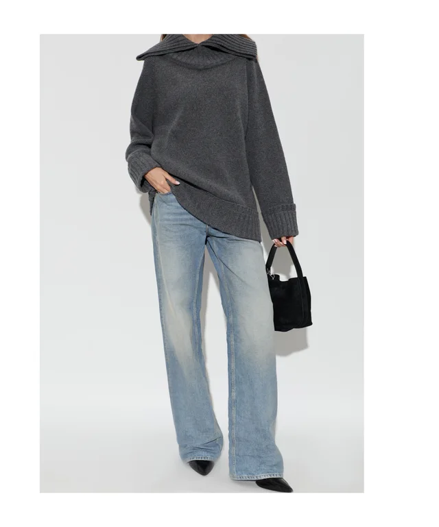 Victoria Beckham Oversized Wide-Collar Knitted Jumper, photo 3 of 4 from SENSER