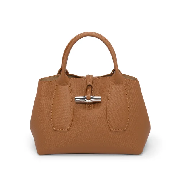 Longchamp Small Le Roseau Bag in Tan Calfskin from Blue Spinach