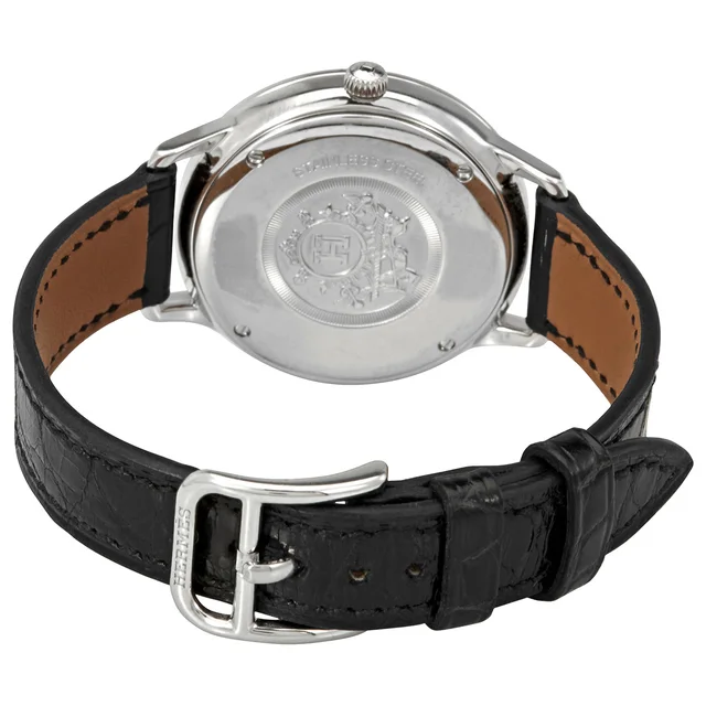 Hermes Slim D Quartz Diamond Black Dial Ladies Watch 044834WW00, photo 3 of 3 from Jomashop