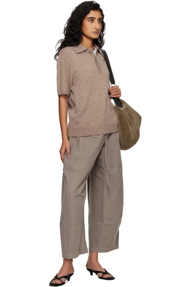 Entire Studios Beige Short Sleeve Knit Polo, photo 4 of 4 from SSENSE