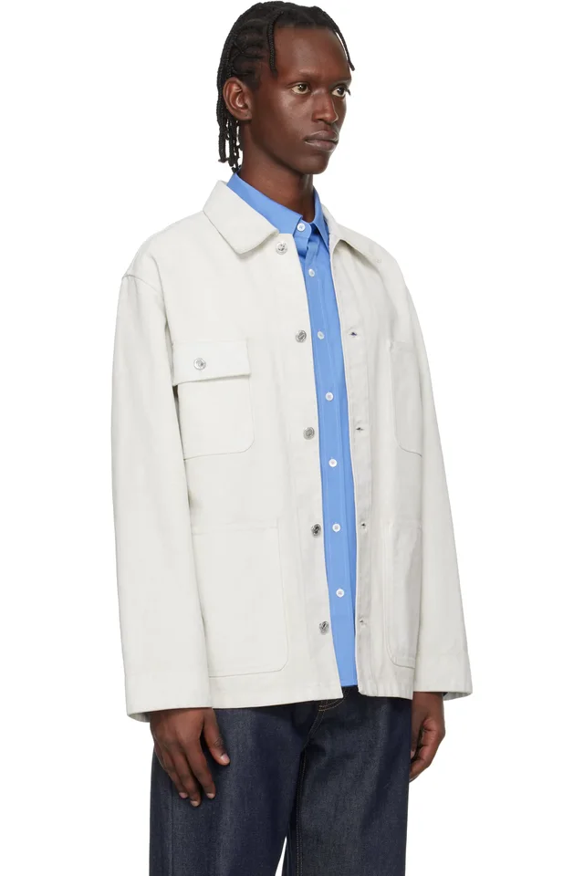 A.P.C. Off-White Loose-Fit Overshirt, photo 2 of 2 from SSENSE