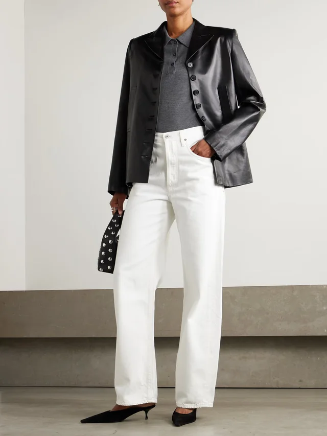 LOULOU DE SAISON Migo cashmere polo shirt in Grey, photo 2 of 2 from NET-A-PORTER (Canada)