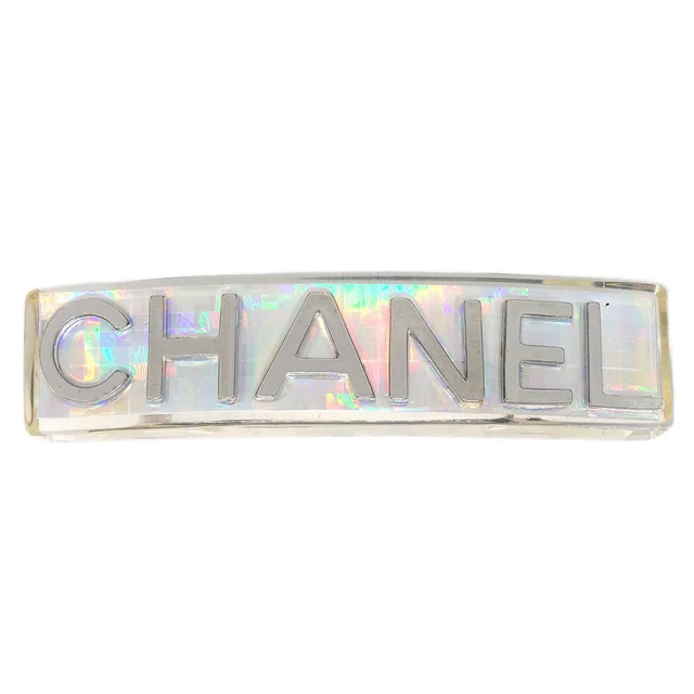 Chanel Hair Clip Barrette Clear 97P in Resin from AMORE Vintage Tokyo