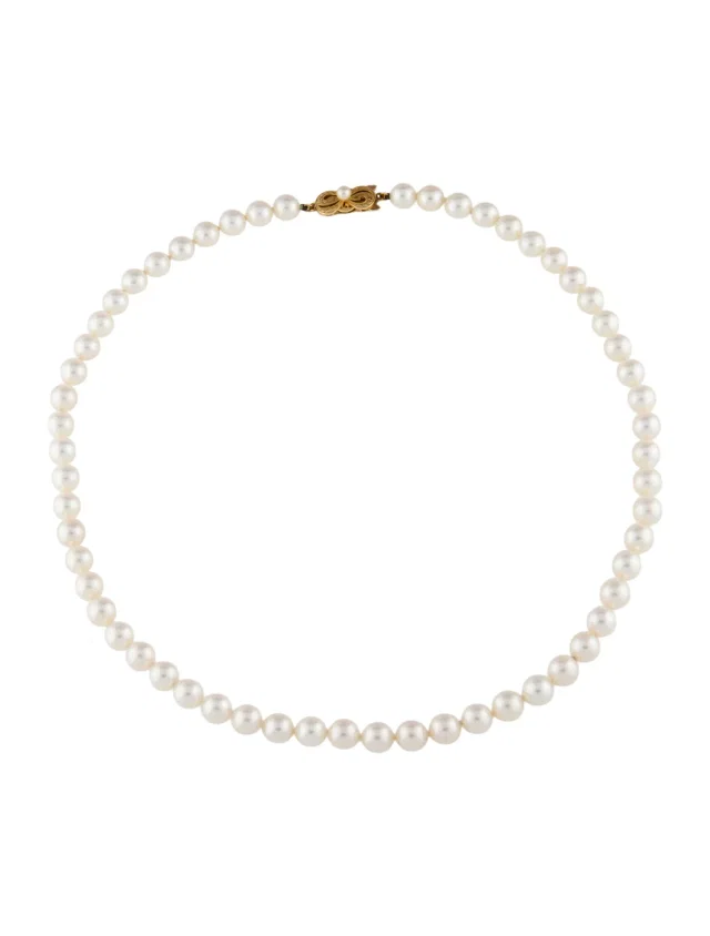 Mikimoto 18k Cultured Pearl Strand Necklace, 18" in multicolor from The RealReal