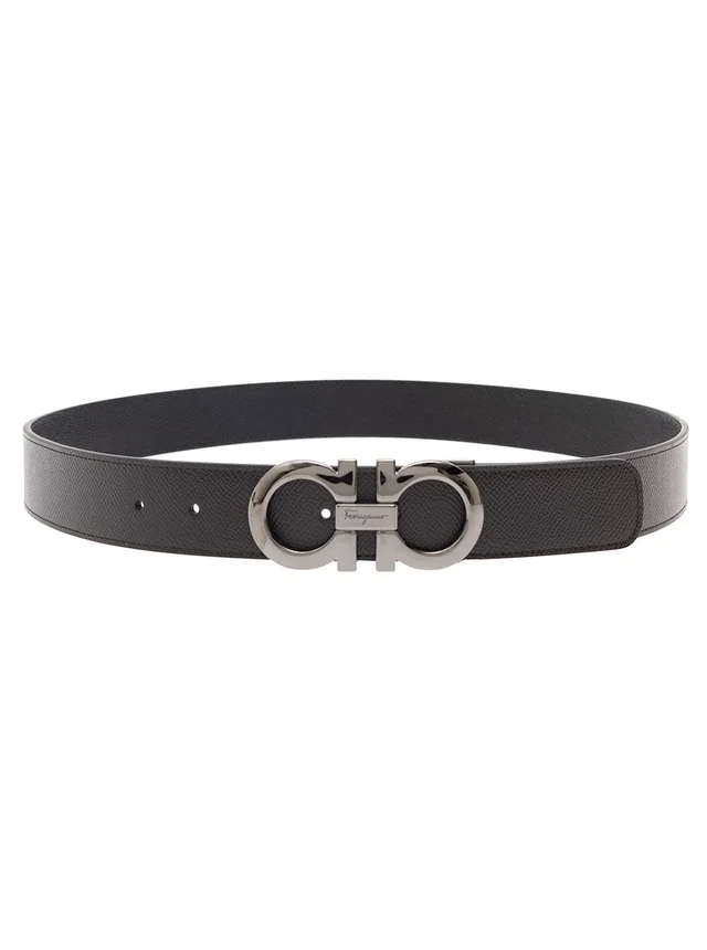 Ferragamo Reversible Calf Leather Belt — Brown in Brown Calfskin from HEWI