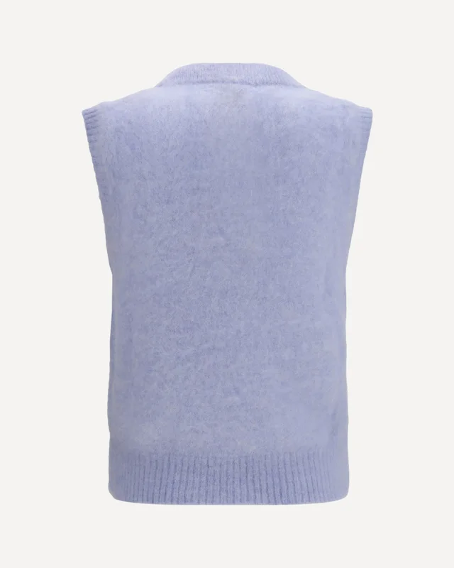 Ganni Teddy Jacquard Knitted Vest, photo 2 of 7 from SENSER