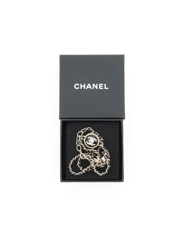 Chanel Coco Mark Leather Chain Choker in Leather from A Retro Tale, photo 2 of 4