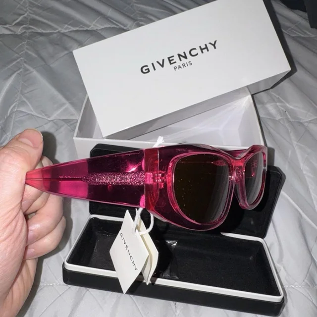Givenchy Women's Sunglasses - Pink/Multi in multicolor|pink from Depop, photo 1 of 1