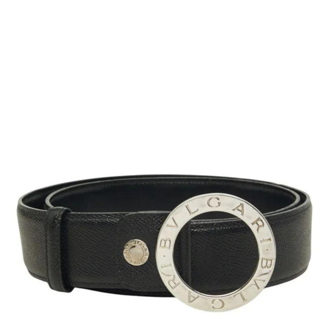 Bvlgari Circle Logo Buckle Belt, Size 105 (42), Black Leather, Men's. in black Leather from Poshmark
