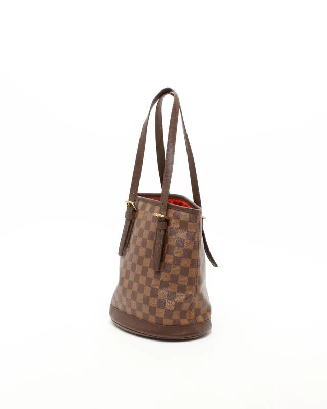 Louis Vuitton Damier Ebene Marais Bucket Bag in Brown Canvas from A Retro Tale, photo 2 of 9