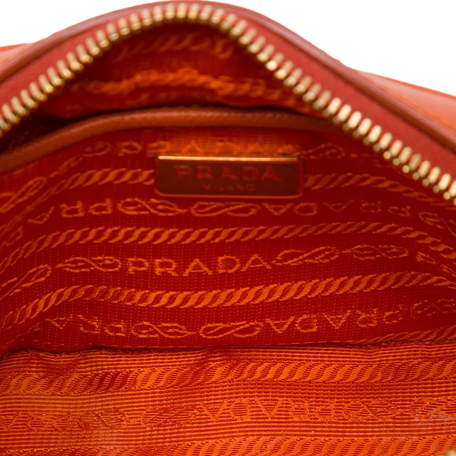 Orange Prada Saffiano Camera Bag in Orange Saffiano leather from Designer Revival, photo 2 of 2