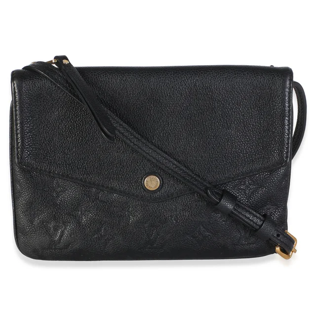 Louis Vuitton Black Monogram Empreinte Twice Bag in Black Coated canvas from myGemma