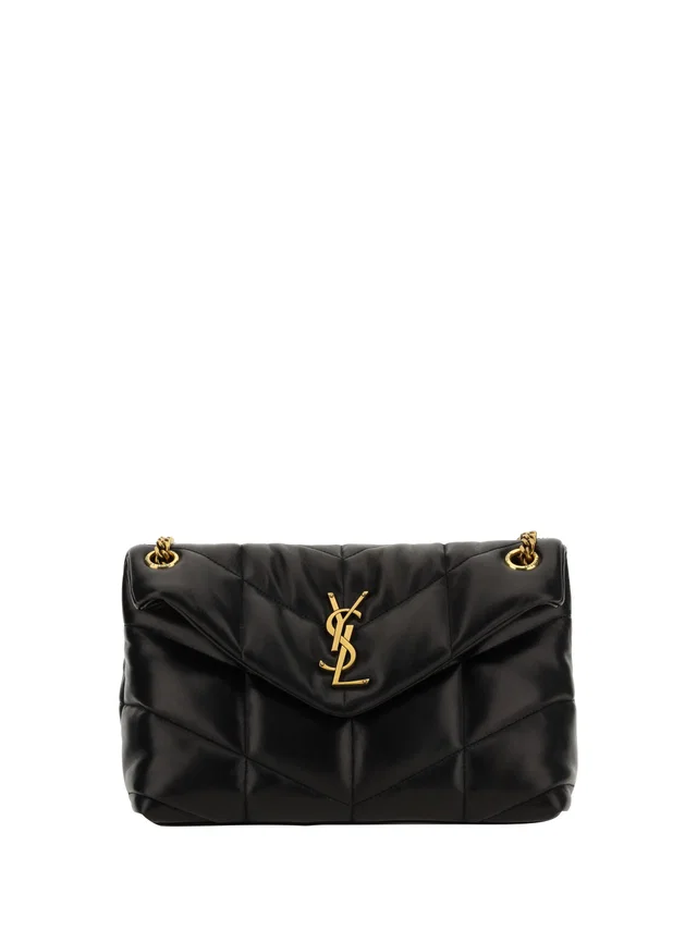 Saint Laurent Shoulder Bag — Black Lamb in Black Lambskin from HEWI