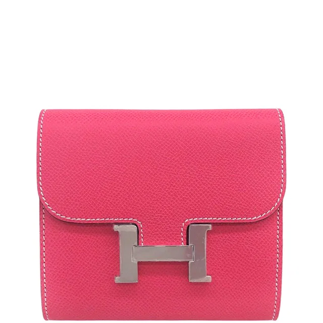 Hermès 2011 Constance Compact Rose Tyrien in Pink Epsom leather from VINTAGE QOO TOKYO
