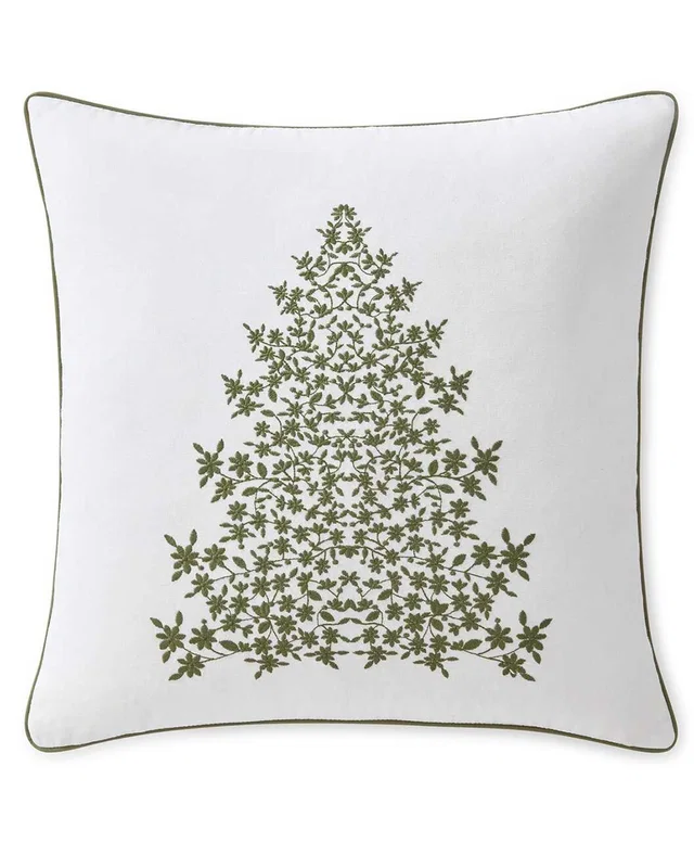 Martha Stewart Holiday Tree 100% Cotton Percale Decorative Pillow, image 1 of 1 from Rue La La