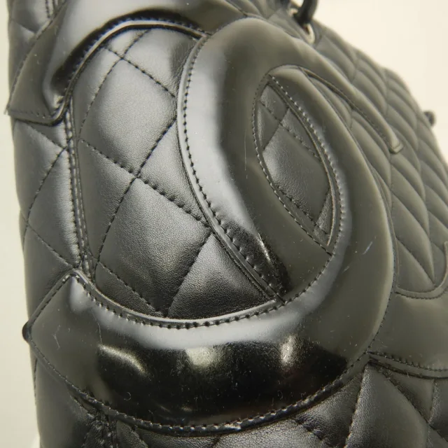 Chanel Cambon Ligne Lambskin Tote Bag in Black Lambskin from LuxUness, photo 7 of 8