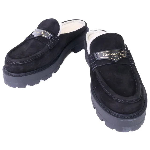 Dior Boy Shearling Fleece Mules from The Reluxe