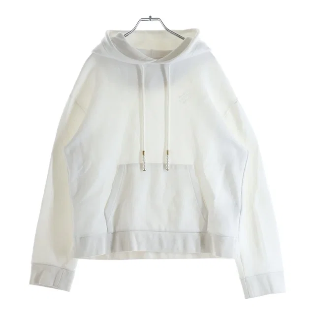 Louis Vuitton Pearl Code Embroidered Jersey Hoodie Sweatshirt Pullover White in White from The Reluxe
