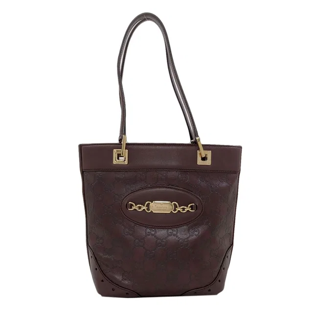 Gucci GG Signature Guccissima Horsebit Handbag Leather in Leather from The Reluxe