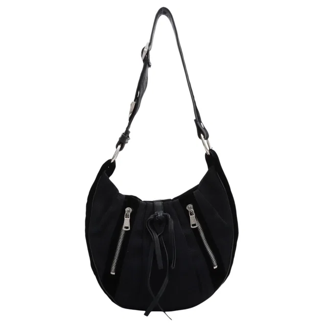 Saint Laurent Ribbon Motif One-Shoulder Bag - Black in Black Nylon from VINTAGE QOO TOKYO