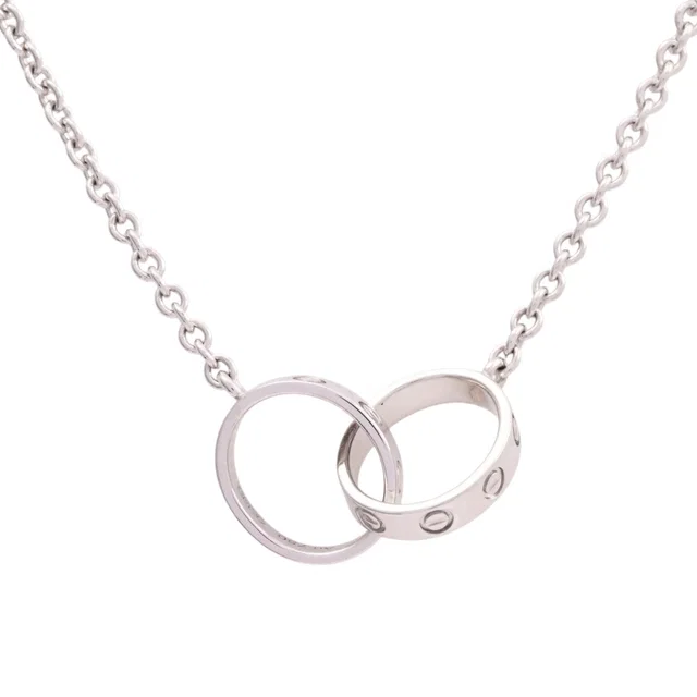 Cartier 18K Baby Love Necklace White Gold in White from VINTAGE QOO TOKYO