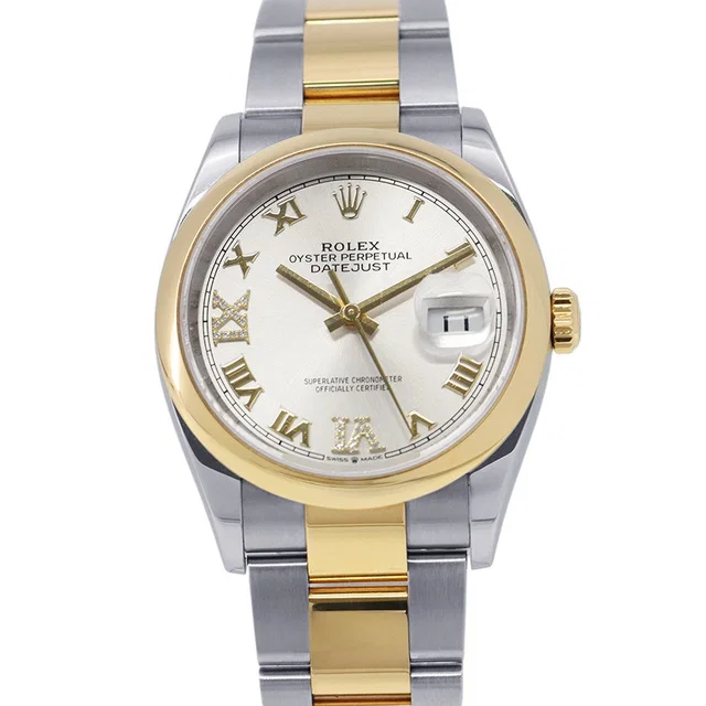 Rolex Datejust W36mm Stainless Steel K18YG Silver Dial126203 in Silver from GALLERY RARE