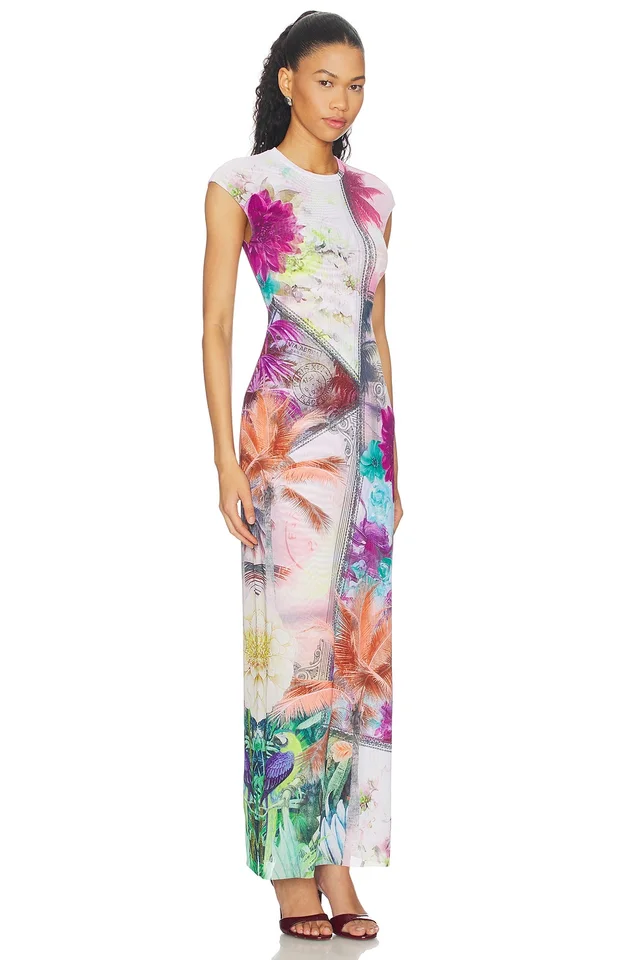 AFRM Mylo Dress in Vacation Tropic, photo 2 of 3 from REVOLVE (Canada)