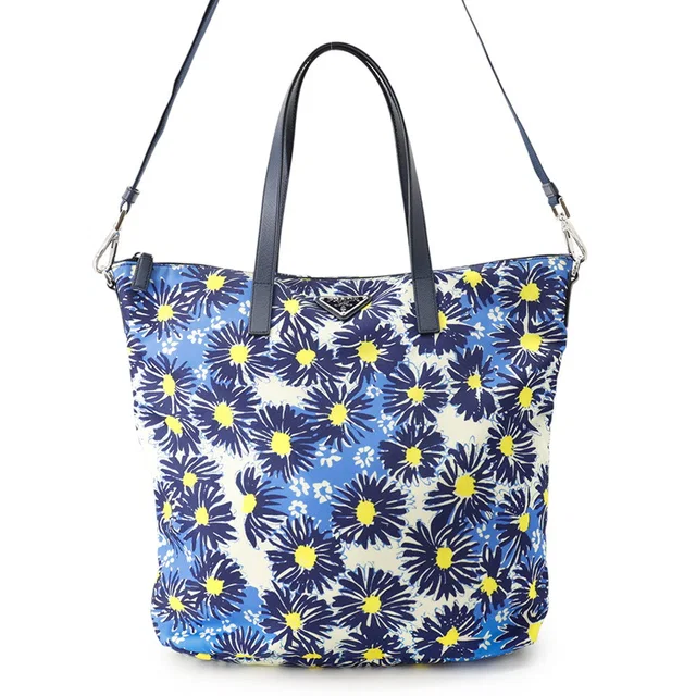 Prada 2wayShoulder Bag Blue/YellowB4696F Nylon Leather in Blue Nylon from GALLERY RARE