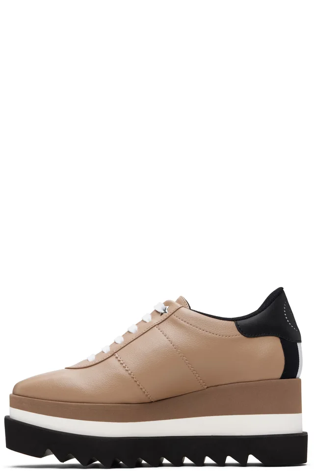 Stella McCartney Taupe Sneak-Elyse Platform Sneakers, photo 3 of 3 from SSENSE