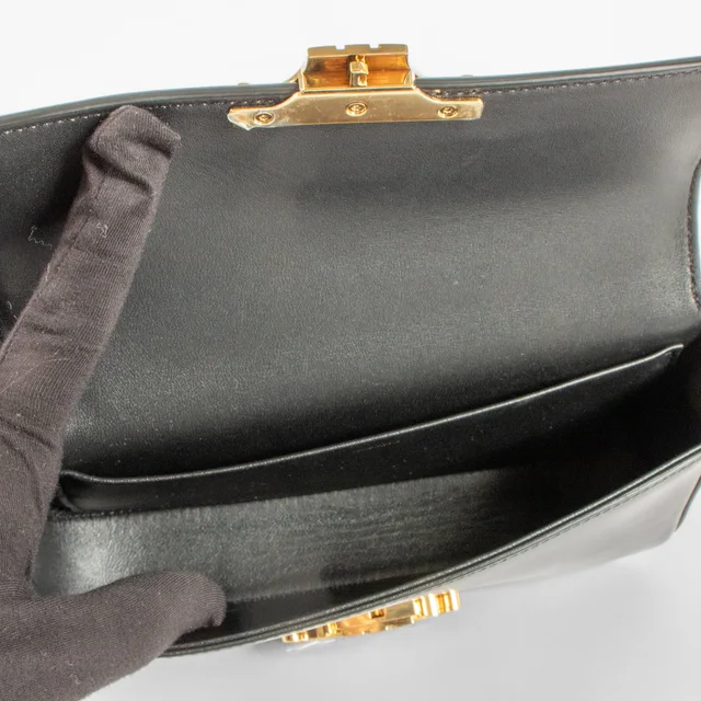 Celine Shiny Calfskin Claude Chain Shoulder Bag in Black Calfskin from Labellov, photo 6 of 8