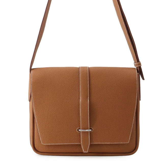 Hermès Steve Wright Jr. Gold Togo Leather in Gold Togo leather from GALLERY RARE