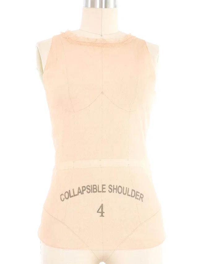 Chanel Peach Mesh Tank from Arcade Vintage