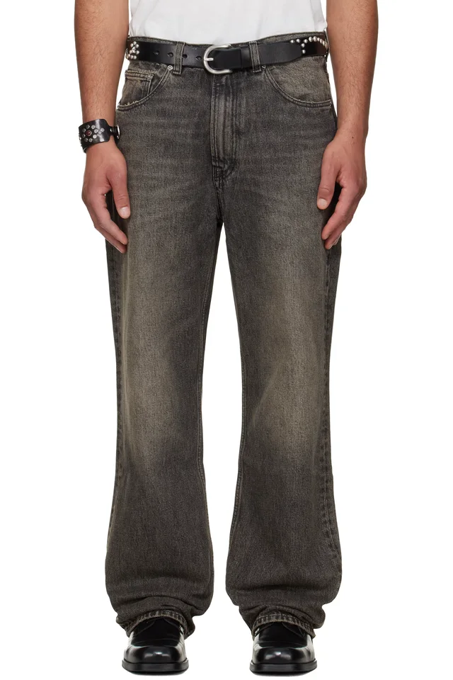 Black Third Cut Jeans