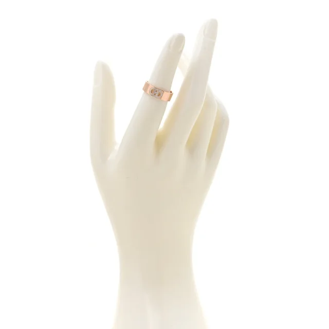 Hermès 18K Rose Gold Diamond PM H D'Ancre Ring 50 5. in Pink from FASHIONPHILE, photo 2 of 4