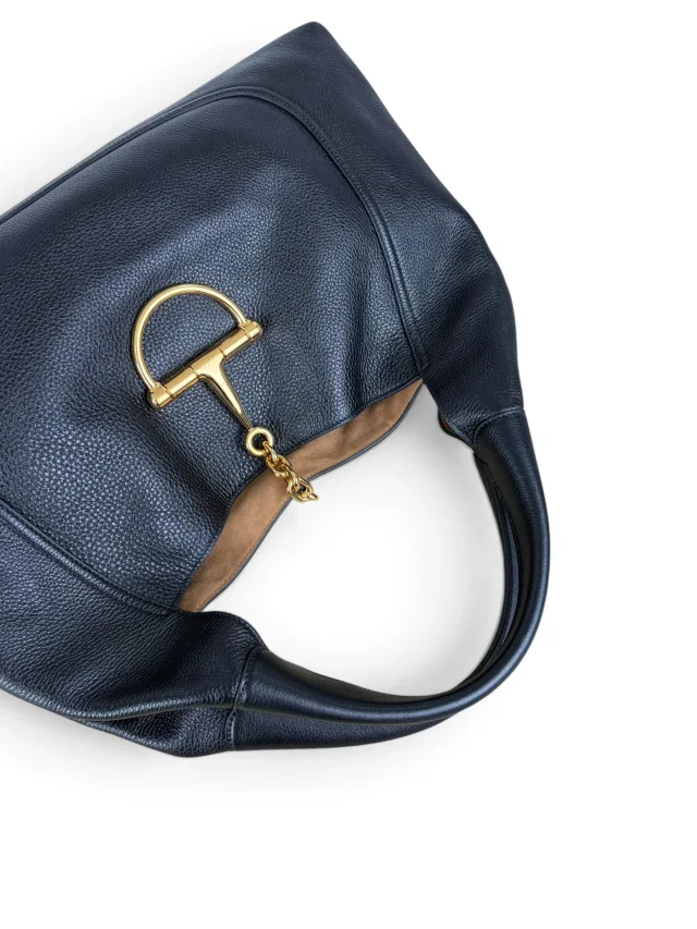 Gucci Grained Leather Softbit Maxi in Black Caviar leather from Season 2 Consign, photo 5 of 10