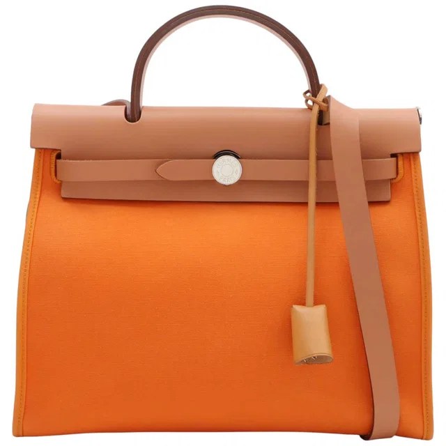 Hermès Around 2013, Herbag Zip PM, orange in Orange Leather from VINTAGE QOO TOKYO