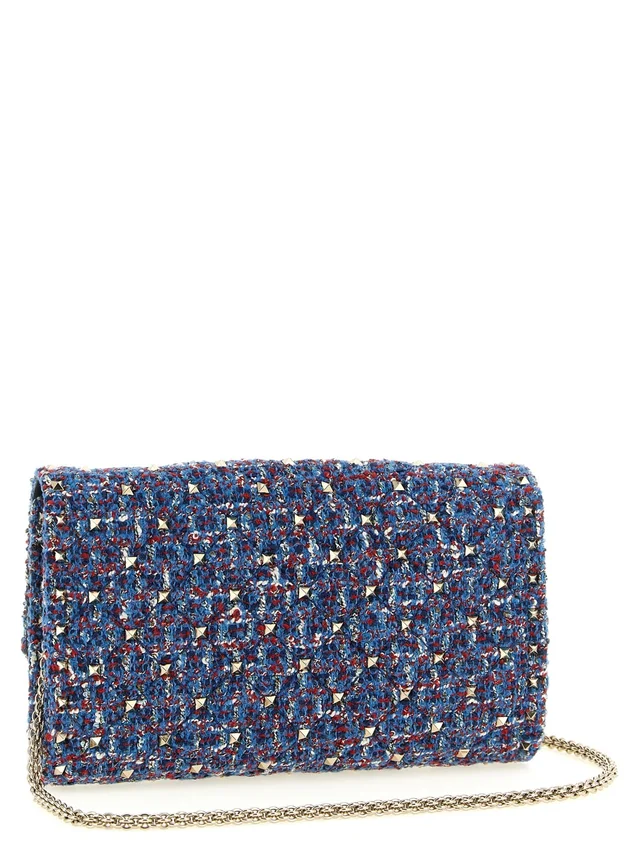 Valentino Rockstud Spike tweed shoulder bag, photo 2 of 4 from SENSER