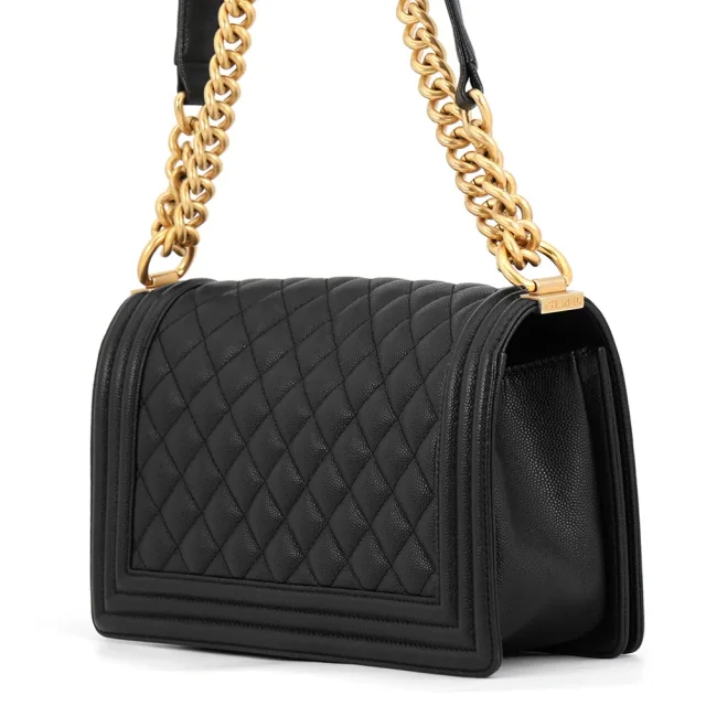 Boy Chanel BlackA67086 Caviar Leather Size 25 in Caviar leather from GALLERY RARE, photo 2 of 14