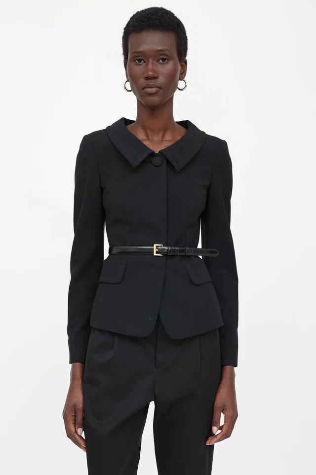 Prada 2012 Button Up Jacket in Patent leather from VSP Consignment